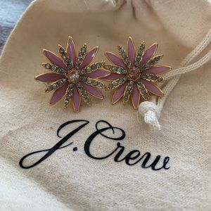 J. Crew pink crystal studs